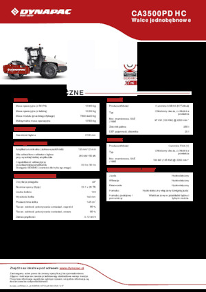 Rodillos vibrantes autopropulsados Dynapac CA3500PD HC
