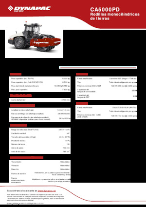 Rodillos vibrantes autopropulsados Dynapac CA5000PD