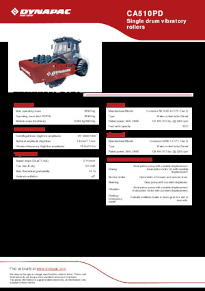 Rodillos vibrantes autopropulsados Dynapac CA510PD