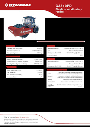 Rodillos vibrantes autopropulsados Dynapac CA610PD