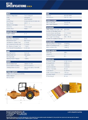Rodillos vibrantes autopropulsados Liugong 6114 
