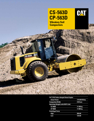 Rodillos vibrantes autopropulsados Caterpillar CS 563 D