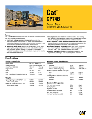 Rodillos vibrantes autopropulsados Caterpillar CP74B