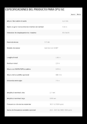 Rodillos vibrantes autopropulsados Caterpillar CP12GC