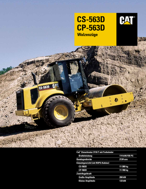 Rodillos vibrantes autopropulsados Caterpillar CS 563 D