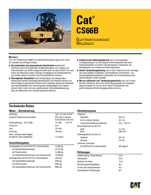 Rodillos vibrantes autopropulsados Caterpillar CS66B