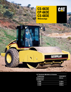 Rodillos vibrantes autopropulsados Caterpillar CS 663 E