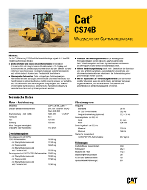 Rodillos vibrantes autopropulsados Caterpillar CS74B
