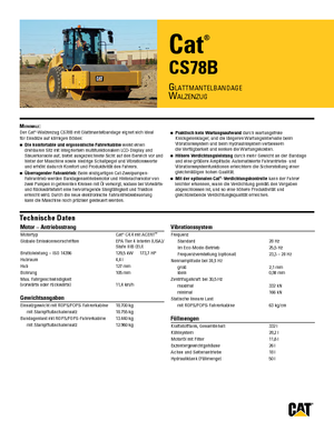 Rodillos vibrantes autopropulsados Caterpillar CS78B