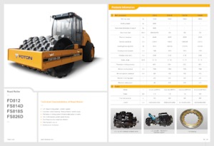 Rodillos vibrantes autopropulsados Foton Lovol FS818S