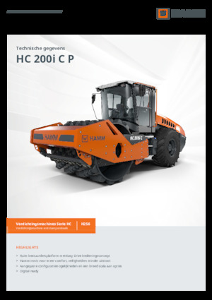 Rodillos vibrantes autopropulsados Hamm HC 200i C P