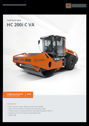 Rodillos vibrantes autopropulsados Hamm HC 200i C VA