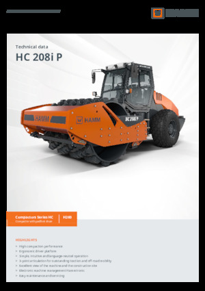 Rodillos vibrantes autopropulsados Hamm HC 208i P
