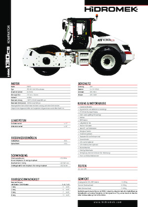 Rodillos vibrantes autopropulsados Hidromek HMK 130 CS