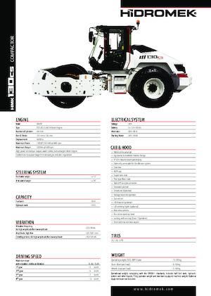 Rodillos vibrantes autopropulsados Hidromek HMK 130 CS