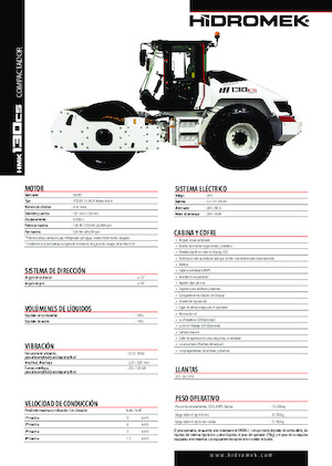 Rodillos vibrantes autopropulsados Hidromek HMK 130 CS