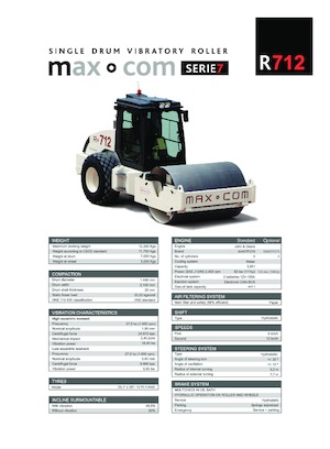 Rodillos vibrantes autopropulsados Max-Com R 712
