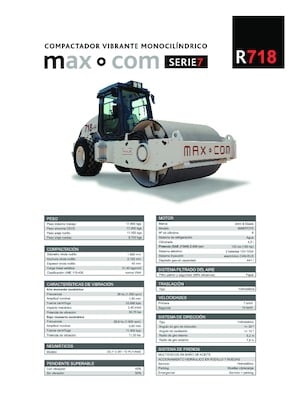Rodillos vibrantes autopropulsados Max-Com R 718