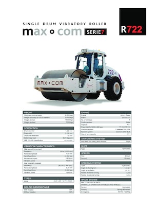 Rodillos vibrantes autopropulsados Max-Com R 722