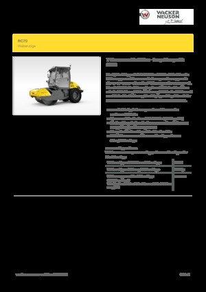 Rodillos vibrantes autopropulsados Wacker Neuson RC70P