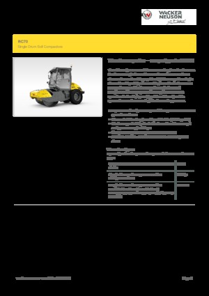 Rodillos vibrantes autopropulsados Wacker Neuson RC70VO