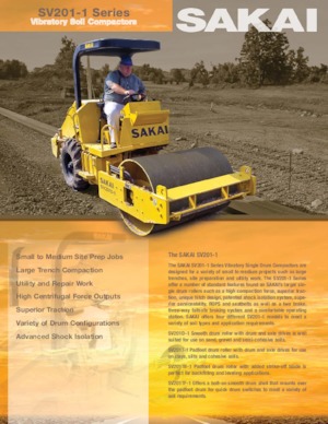 Rodillos vibrantes autopropulsados Sakai SV201TF-I 