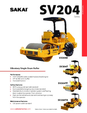 Rodillos vibrantes autopropulsados Sakai SV204TF