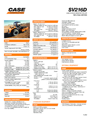 Rodillos vibrantes autopropulsados Case SV216D