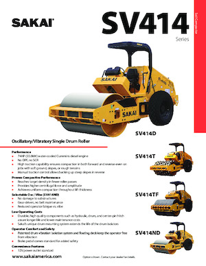 Rodillos vibrantes autopropulsados Sakai SV414ND