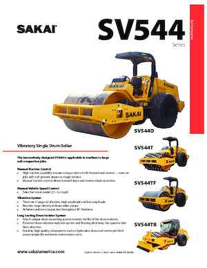 Rodillos vibrantes autopropulsados Sakai SV544DF