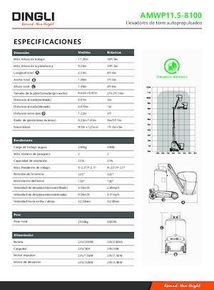 Plataformas verticales Dingli AMWP11.5-8100