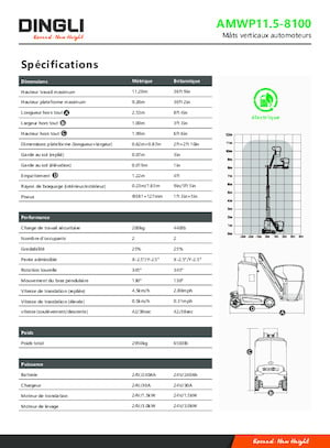 Plataformas verticales Dingli AMWP11.5-8100