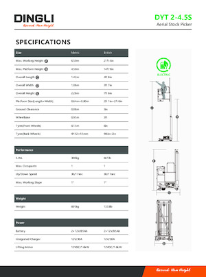 Plataformas verticales Dingli DYT2-4.5S