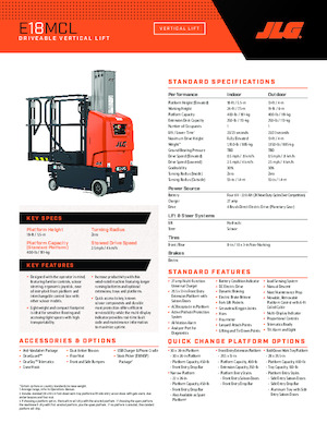 Plataformas verticales JLG E18MCL
