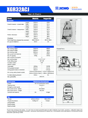 Plataformas verticales XCMG XGR32ACJ