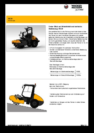 Rodillos vibrantes autopropulsados Wacker Neuson RC50P