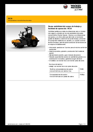 Rodillos vibrantes autopropulsados Wacker Neuson RC50P
