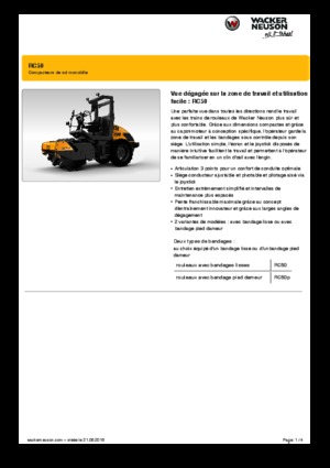 Rodillos vibrantes autopropulsados Wacker Neuson RC50P