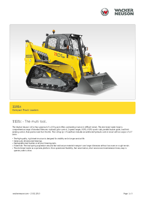 Minicargadoras Wacker Neuson 1101 c