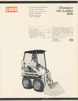 Minicargadoras Case 1816 