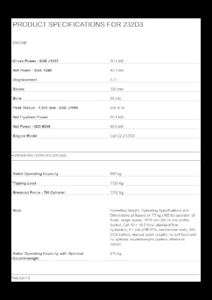 Minicargadoras Caterpillar 232D3