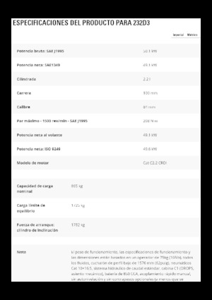 Minicargadoras Caterpillar 232D3