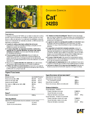 Minicargadoras Caterpillar 242D Series 3