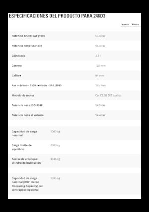 Minicargadoras Caterpillar 246D3