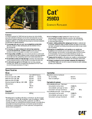 Minicargadoras Caterpillar 259D Serie 3 Deltalader