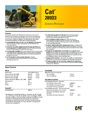 Minicargadoras Caterpillar 289D Serie 3 Deltalader