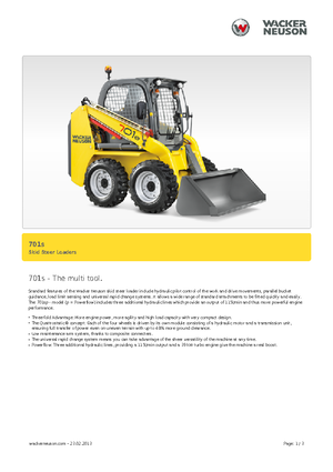 Minicargadoras Neuson 701s