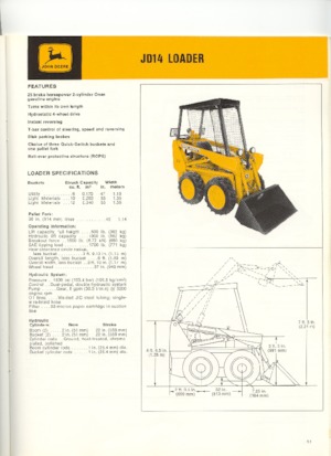 Minicargadoras John Deere Construction JD14