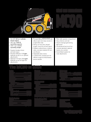 Minicargadoras Volvo MC90