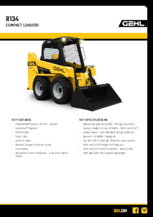 Minicargadoras Gehl R134